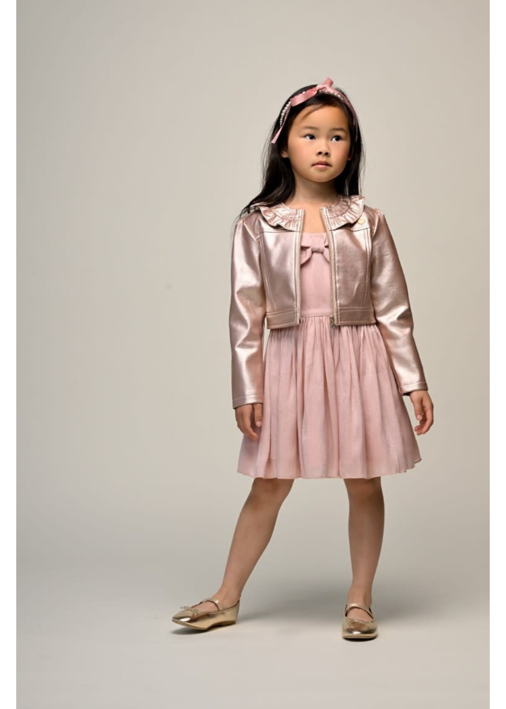 Le Chic Le Chic STRAP big bow spring dress C511-5810 Pink Symphony