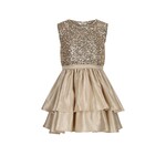Le Chic Le Chic SHINY two-layered skirt dress C511-5840 Golden Glow