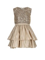 Le Chic Le Chic SHINY two-layered skirt dress C511-5840 Golden Glow