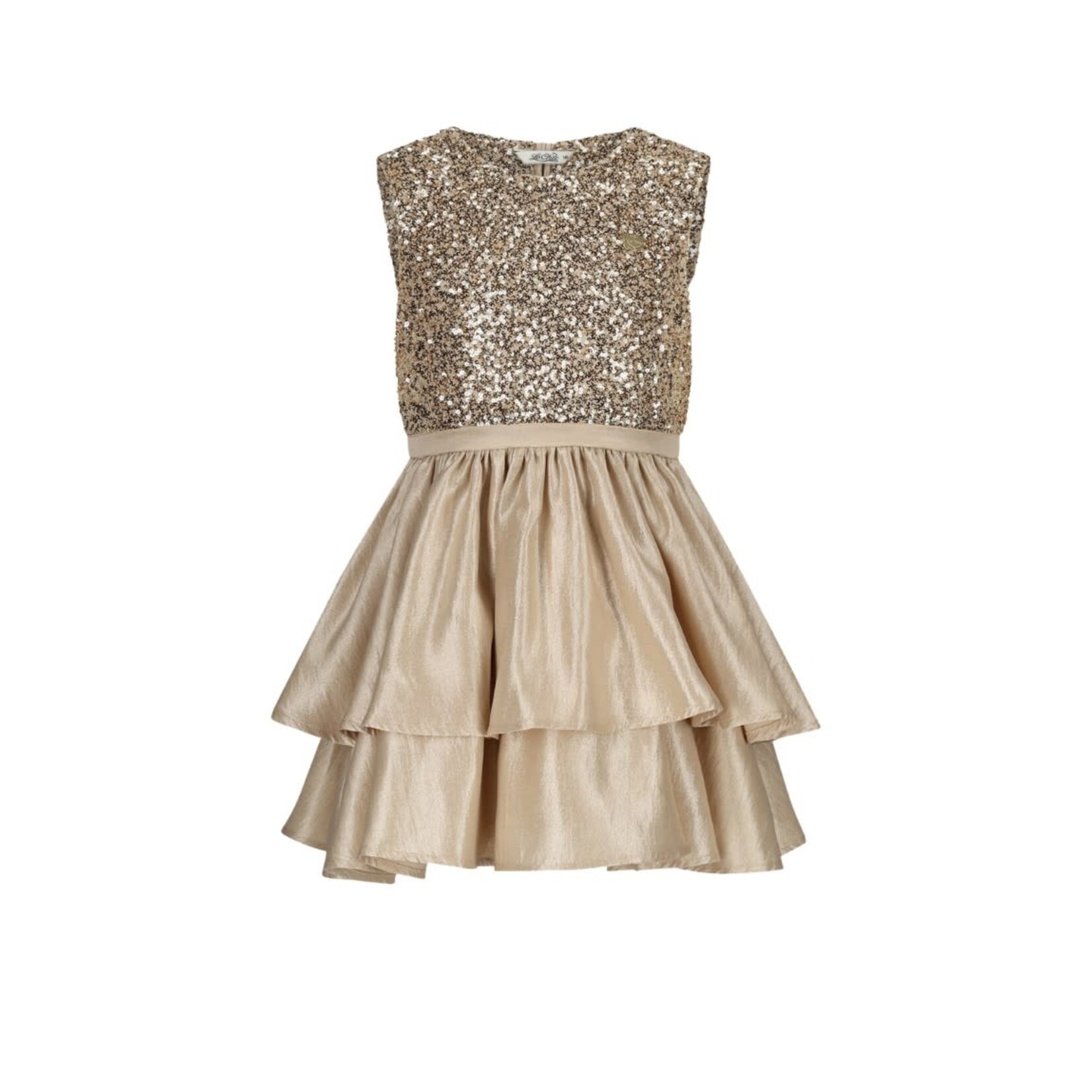 Le Chic Le Chic SHINY two-layered skirt dress C511-5840 Golden Glow