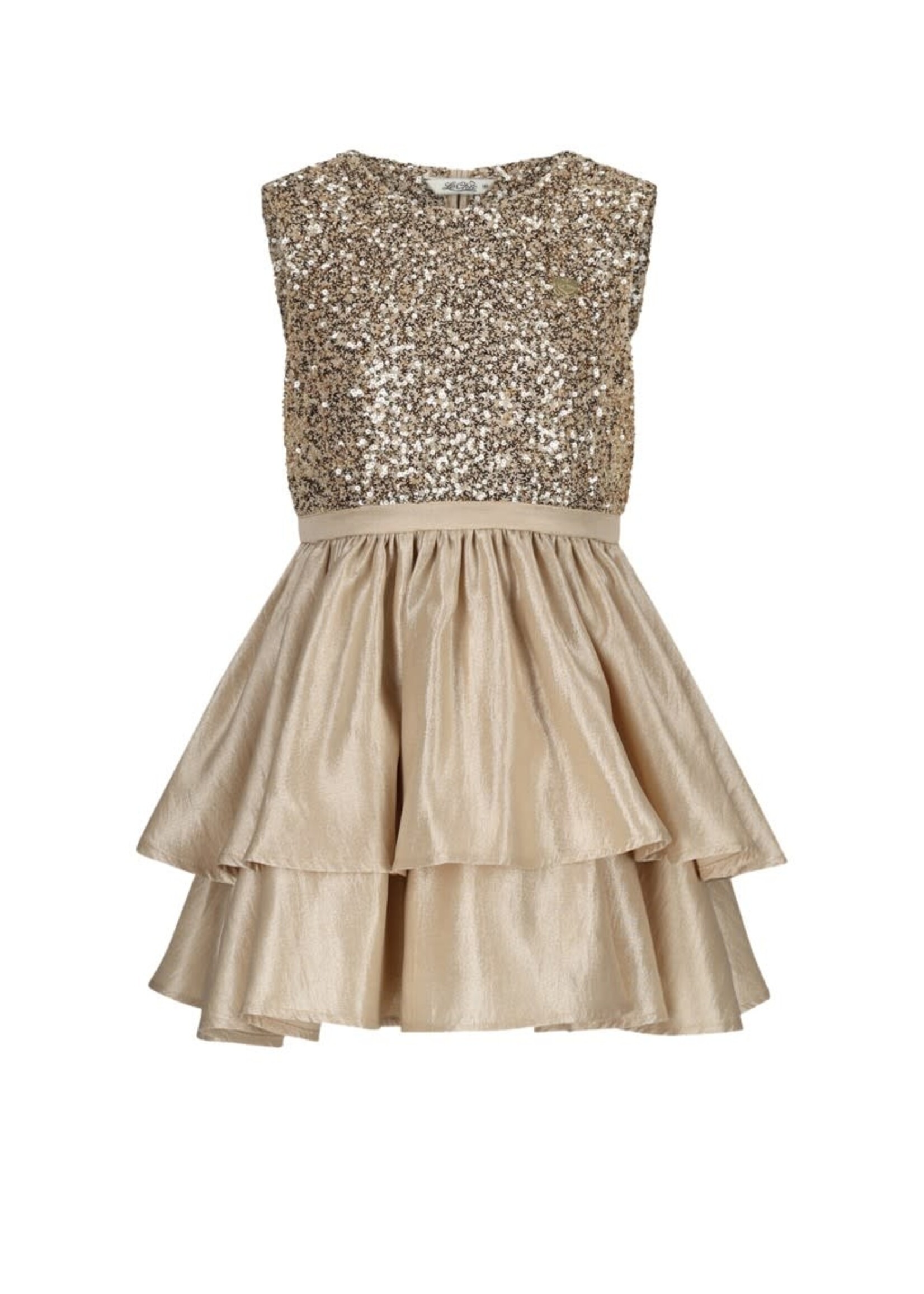 Le Chic Le Chic SHINY two-layered skirt dress C511-5840 Golden Glow