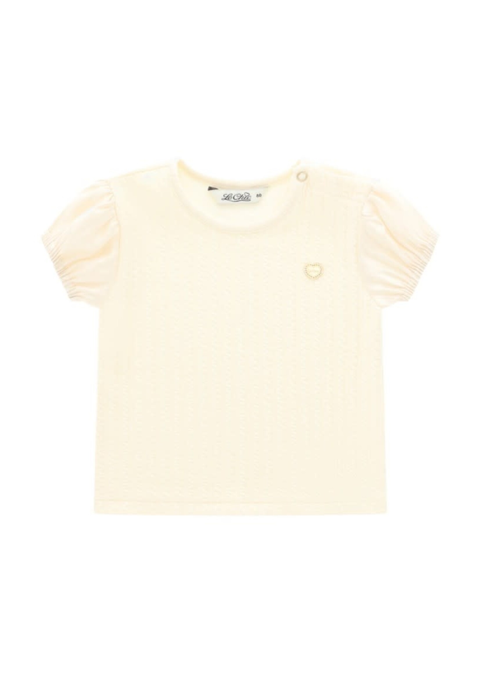 Le Chic Le Chic NALY puffy sleeve T-shirt C511-7400 Meringue Mood