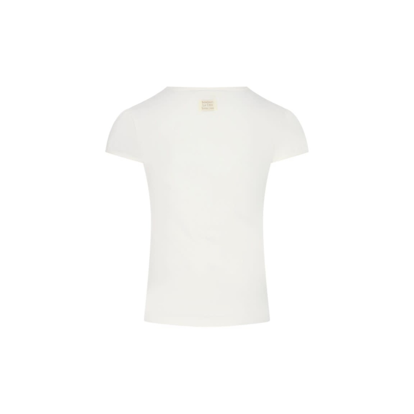 Le Chic Le Chic NOMMY pearly flower T-shirt C601-5410 Off White