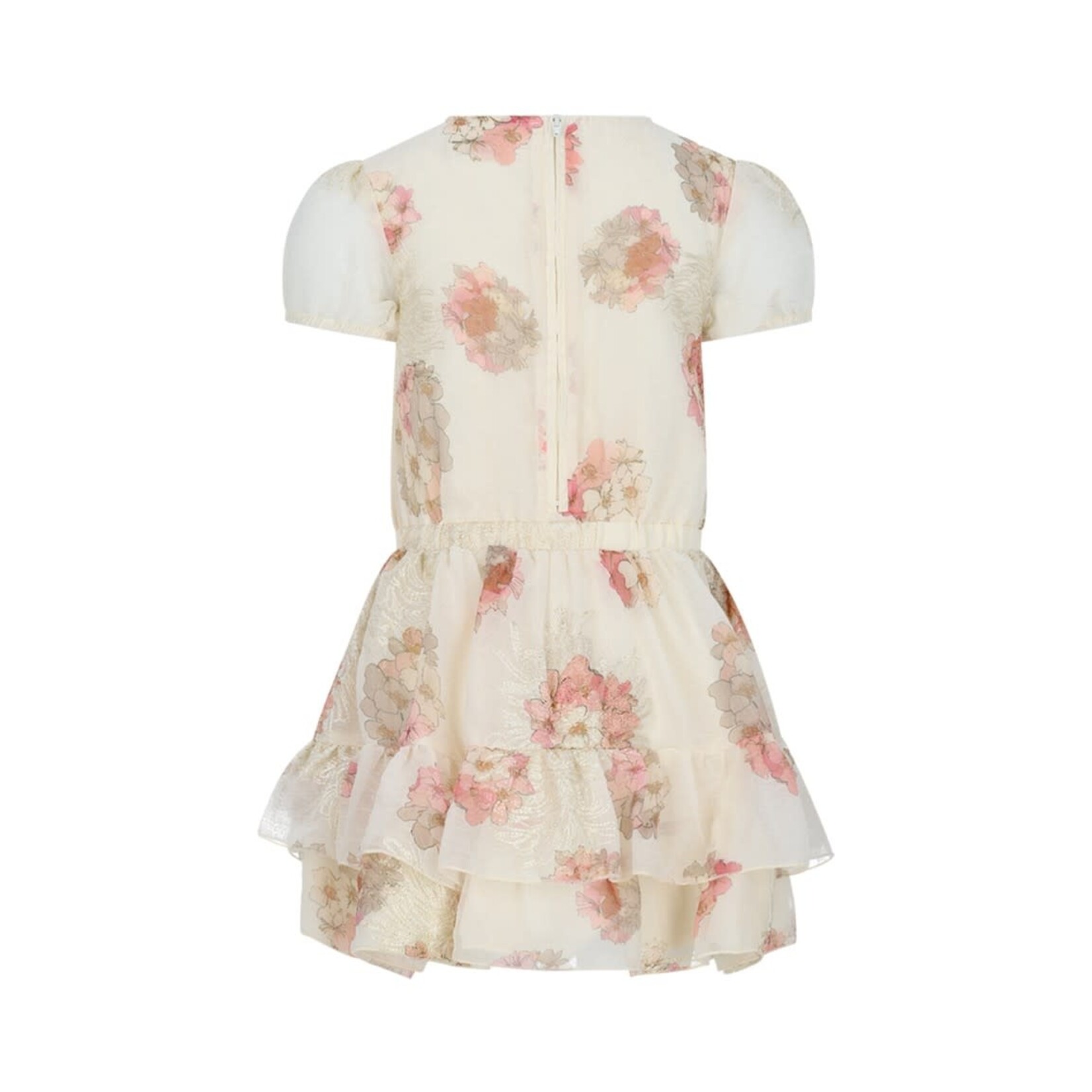 Le Chic Le Chic SALSMA ruffled summer dress C601-5835 Off White Bouquet