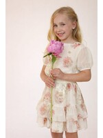 Le Chic Le Chic SALSMA ruffled summer dress C601-5835 Off White Bouquet