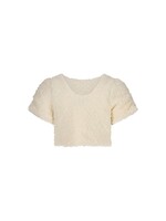 Le Chic Le Chic ELSTREE festive crop top C511-5105 Pearl