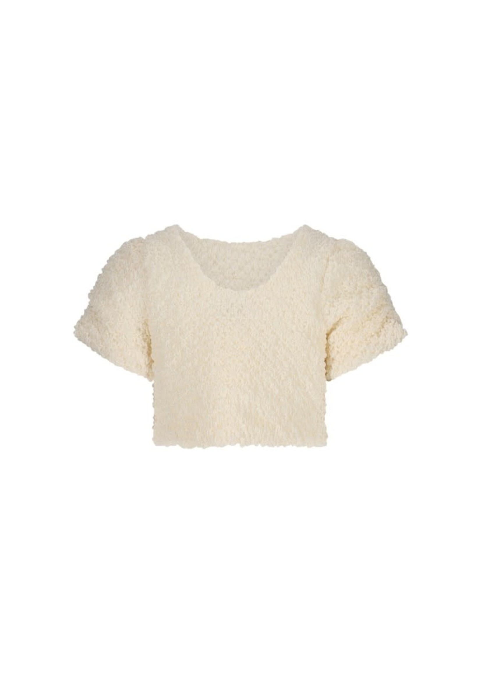 Le Chic Le Chic ELSTREE festive crop top C511-5105 Pearl