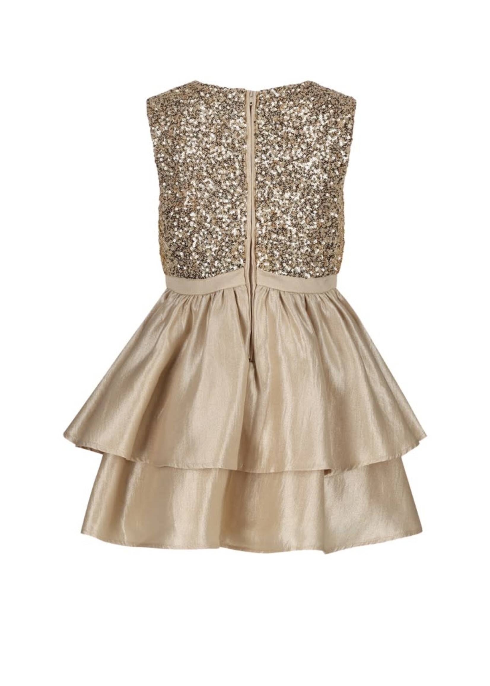 Le Chic Le Chic SHINY two-layered skirt dress C511-5840 Golden Glow