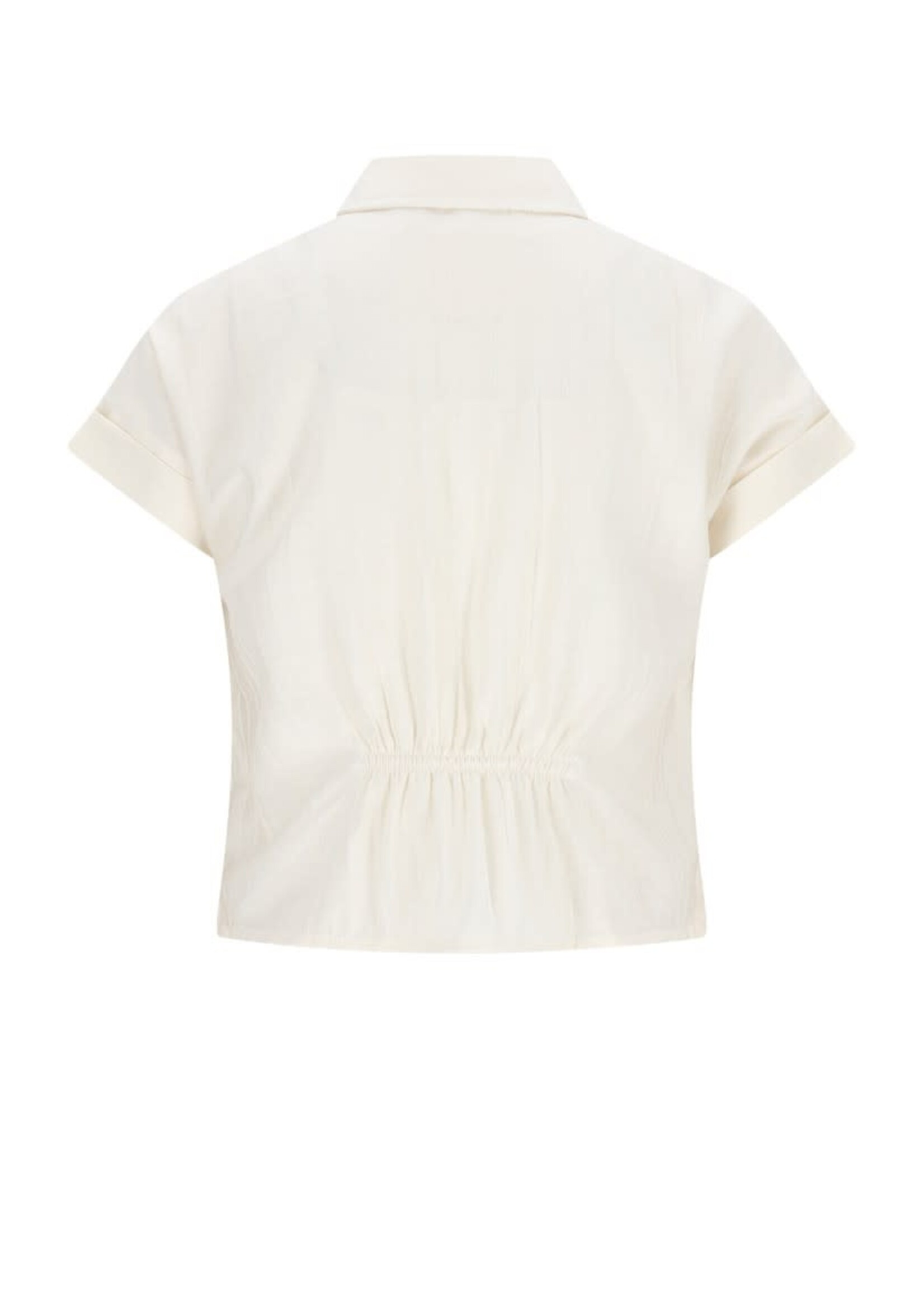 NoNo NoNo Tammy Oversized Blouse S/SL N512-5101 Pearled Ivory