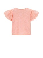 NoNo NoNo Tessy Embroidered Mesh Top N512-5105 Vintage Pink