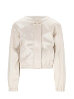 NoNo NoNo Door Foil Coated Fake Suede Jacket N512-5304 Pearled Ivory