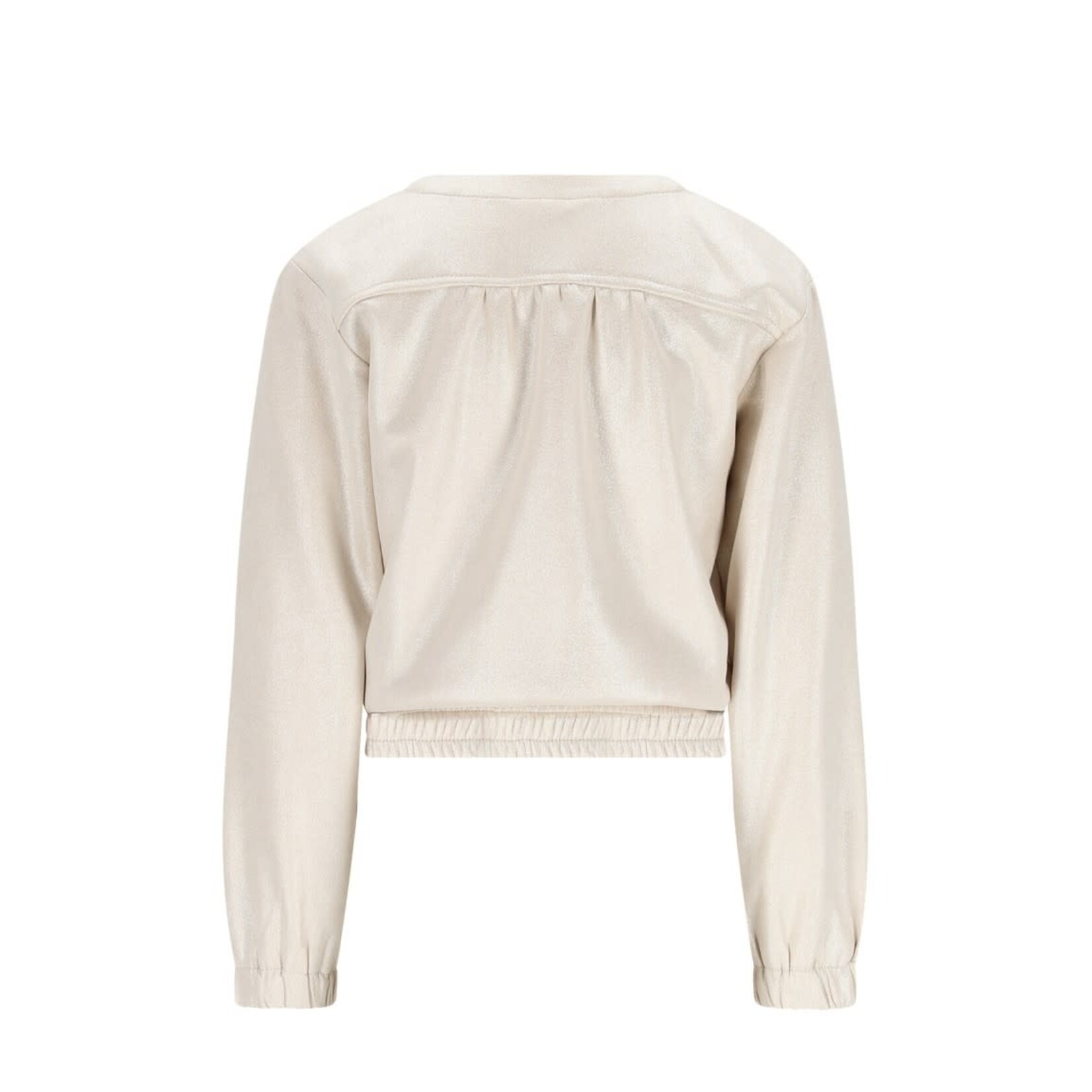 NoNo NoNo Door Foil Coated Fake Suede Jacket N512-5304 Pearled Ivory