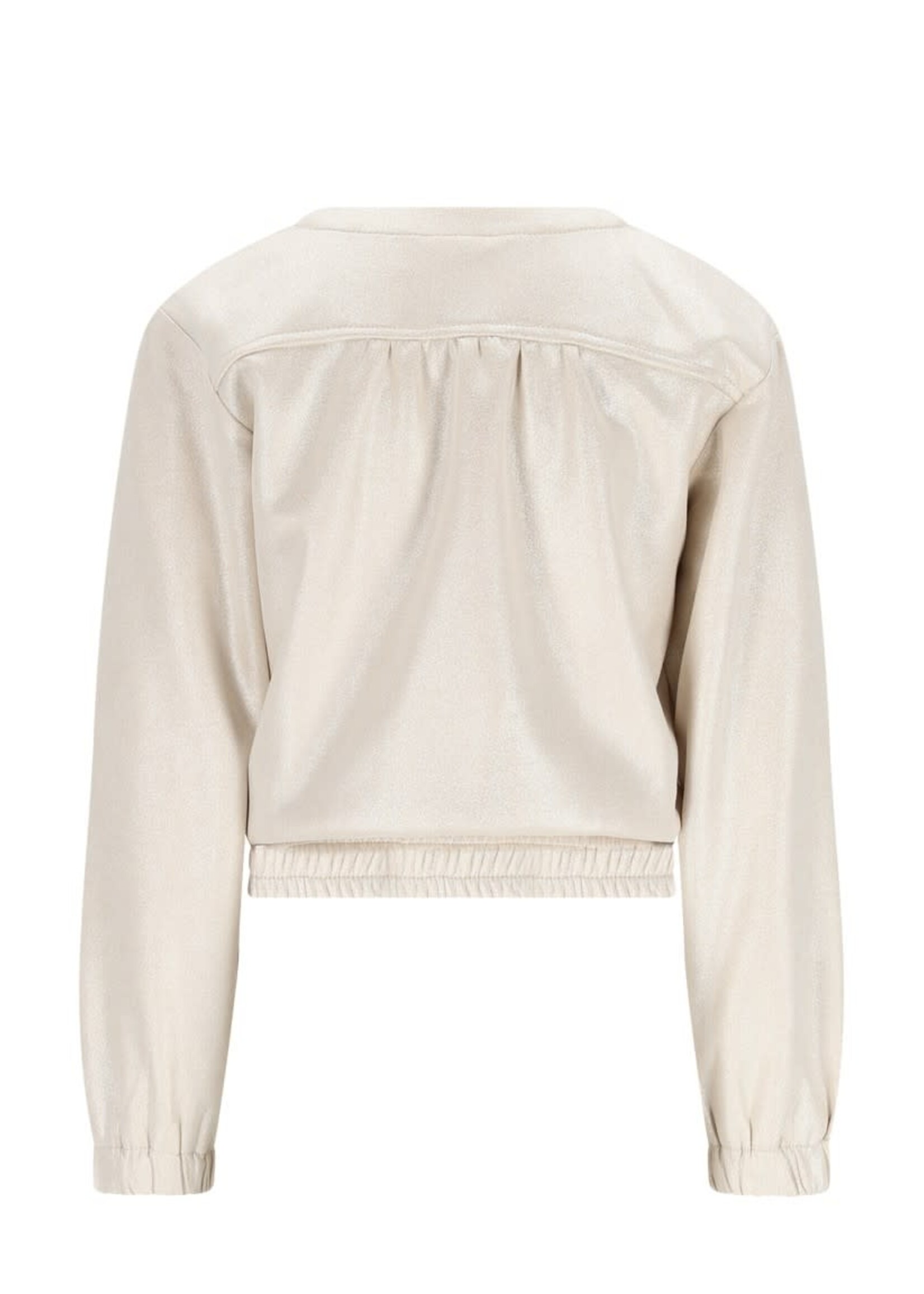 NoNo NoNo Door Foil Coated Fake Suede Jacket N512-5304 Pearled Ivory