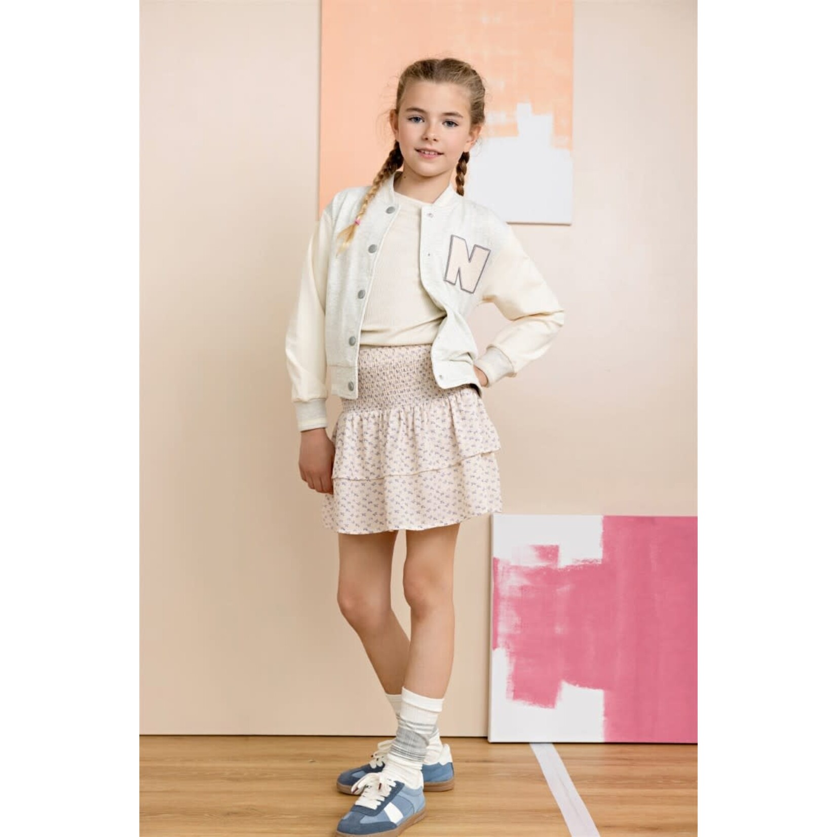 NoNo NoNo Kyoto Rib Jersey L/SL Tshirt N512-5400 Pearled Ivory