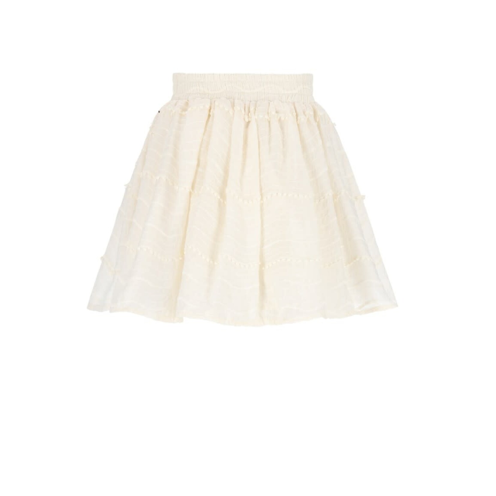 NoNo NoNo Ninu Skirt with Pompoms N512-5704 Pearled Ivory
