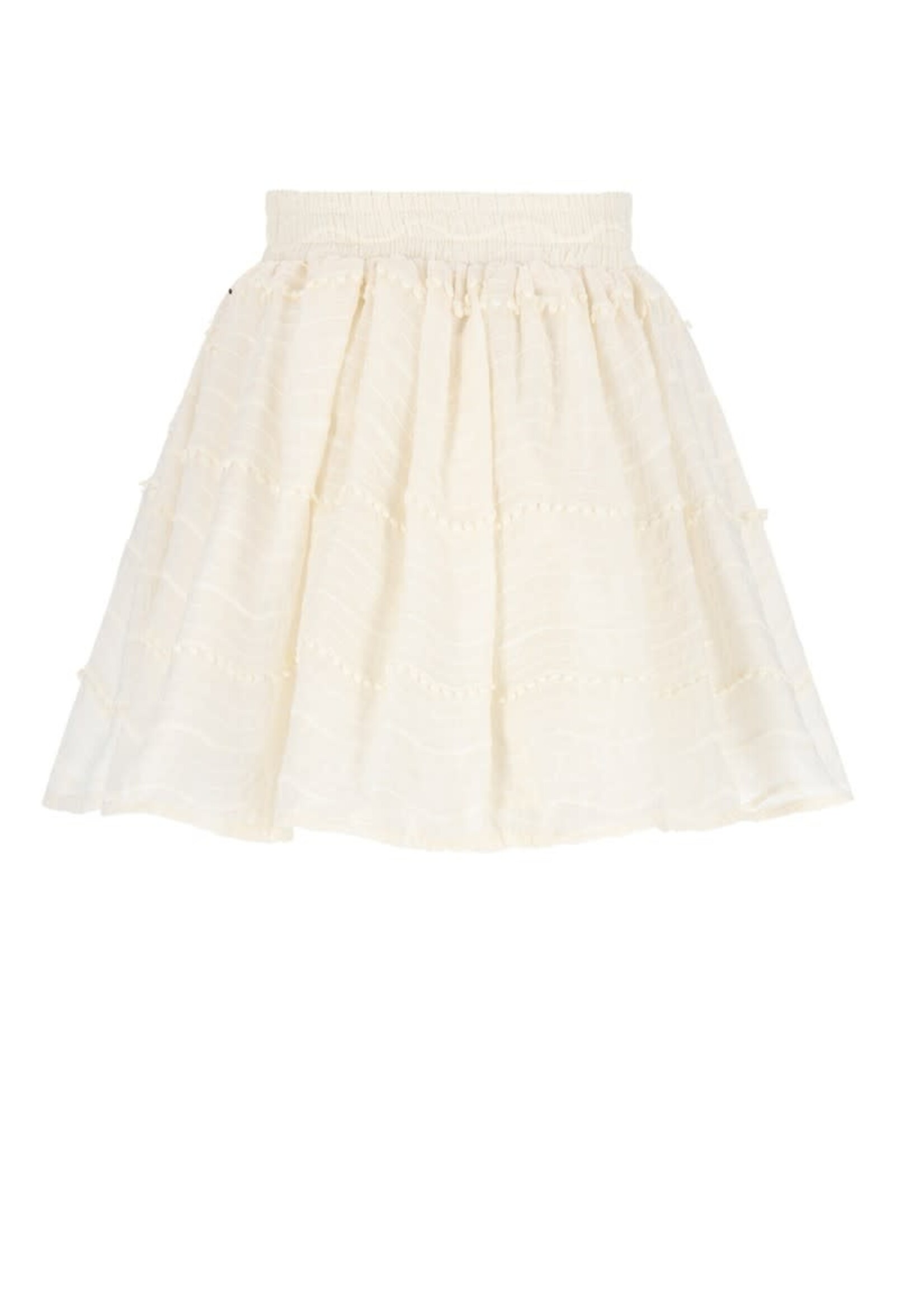 NoNo NoNo Ninu Skirt with Pompoms N512-5704 Pearled Ivory