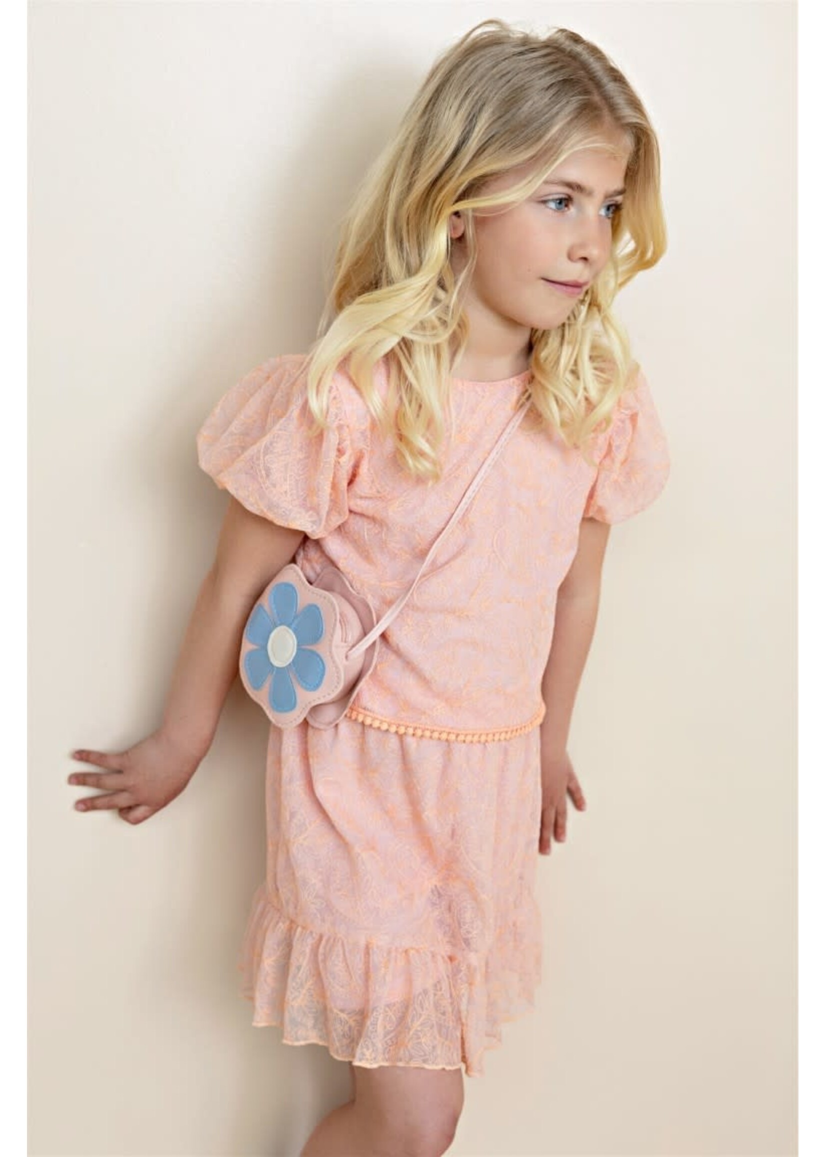 NoNo NoNo Ninay Embroidered Mesh Skirt N512-5705 Vintage Pink