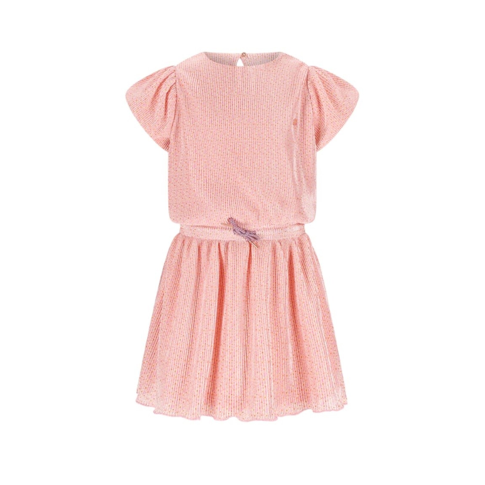 NoNo NoNo Miron AOP Plissee Dress S/SL N512-5800 Vintage Pink