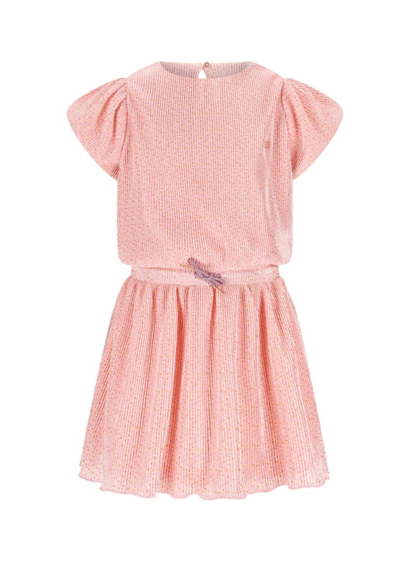 NoNo NoNo Miron AOP Plissee Dress S/SL N512-5800 Vintage Pink