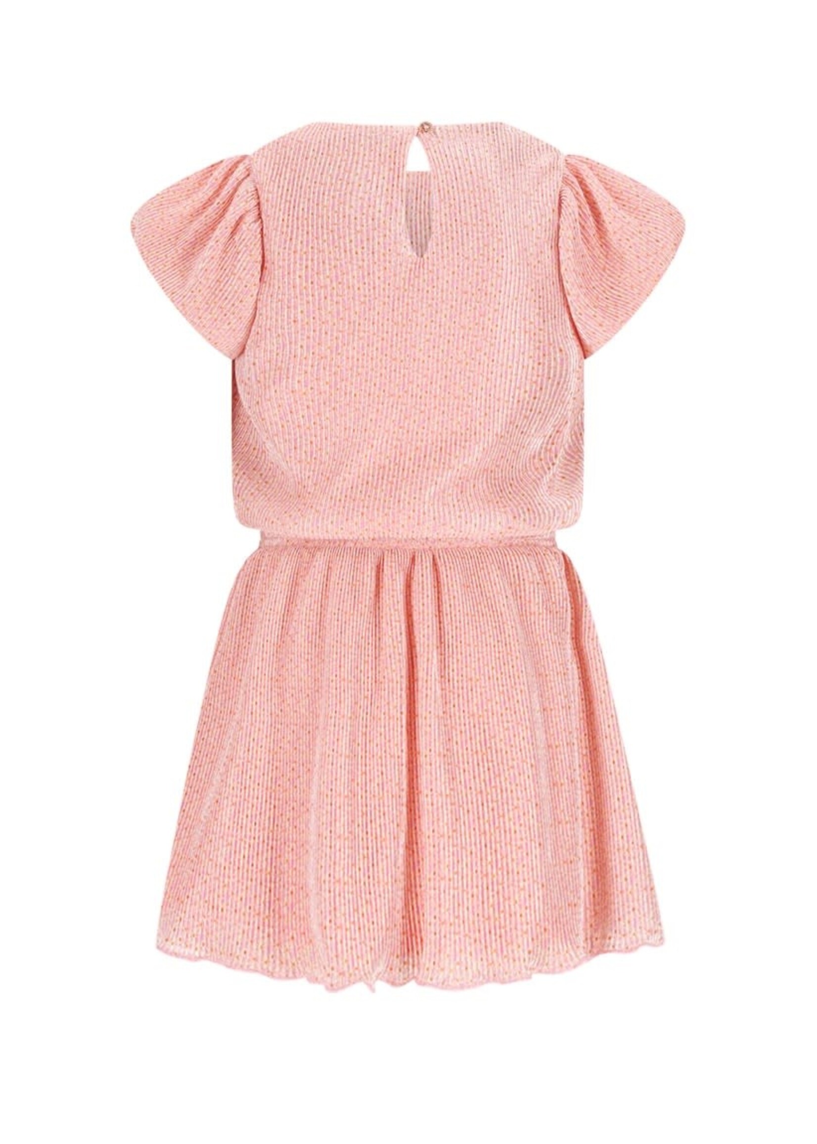 NoNo NoNo Miron AOP Plissee Dress S/SL N512-5800 Vintage Pink