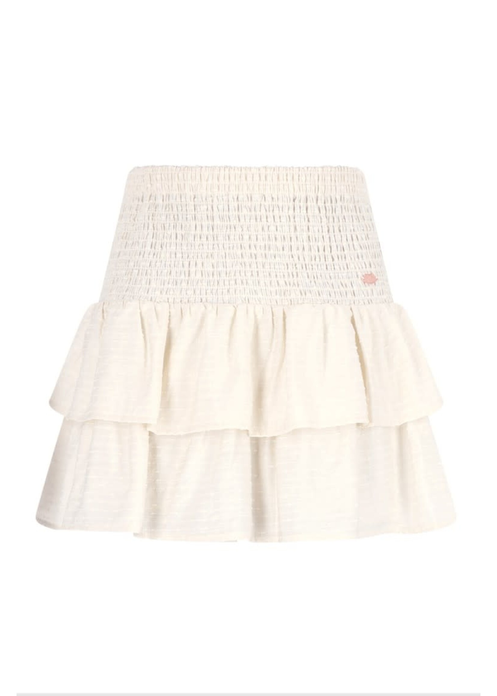 Nobell Nobell Nika Smocked Skirt Q512-3701 Pearled Ivory