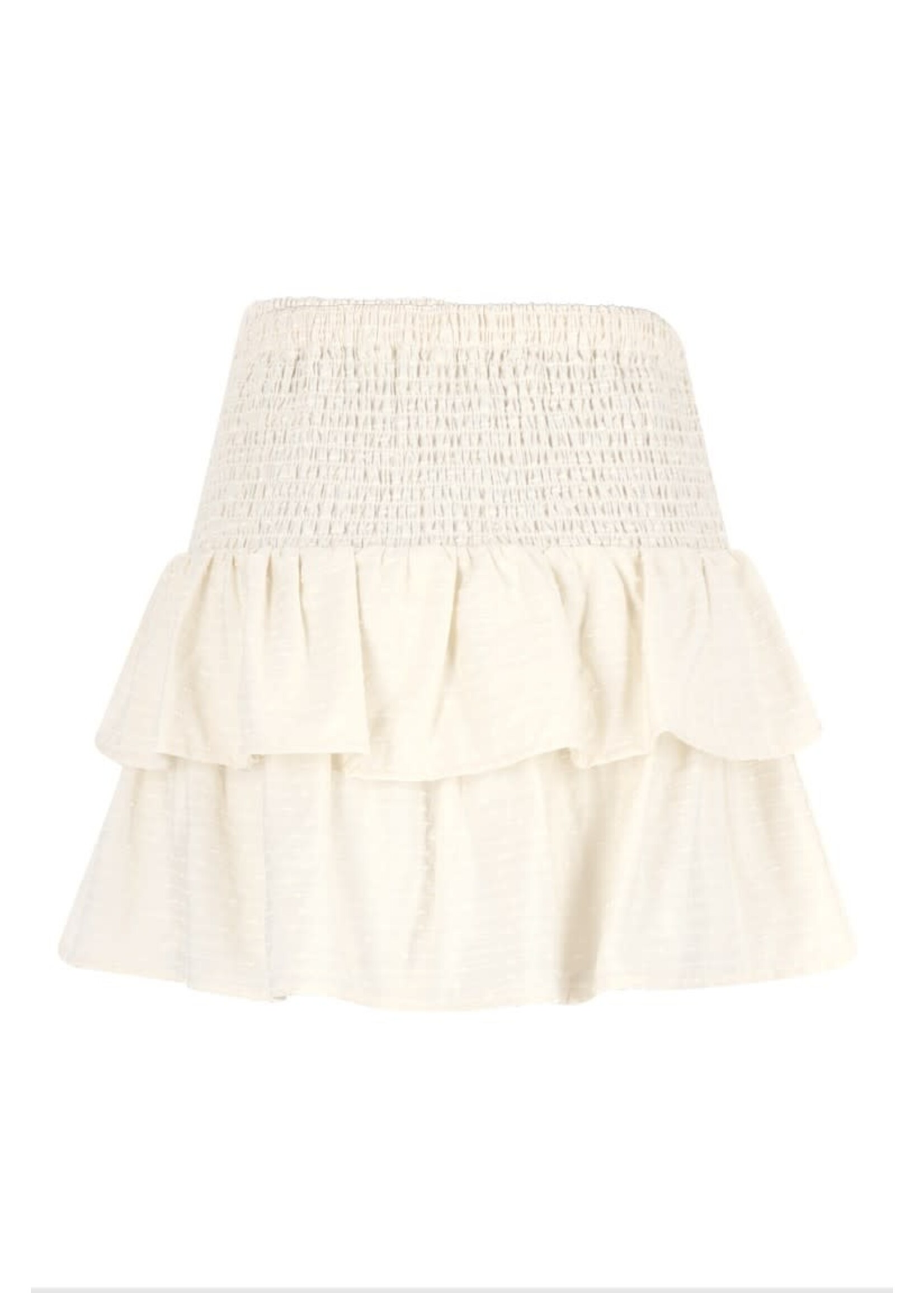 Nobell Nobell Nika Smocked Skirt Q512-3701 Pearled Ivory
