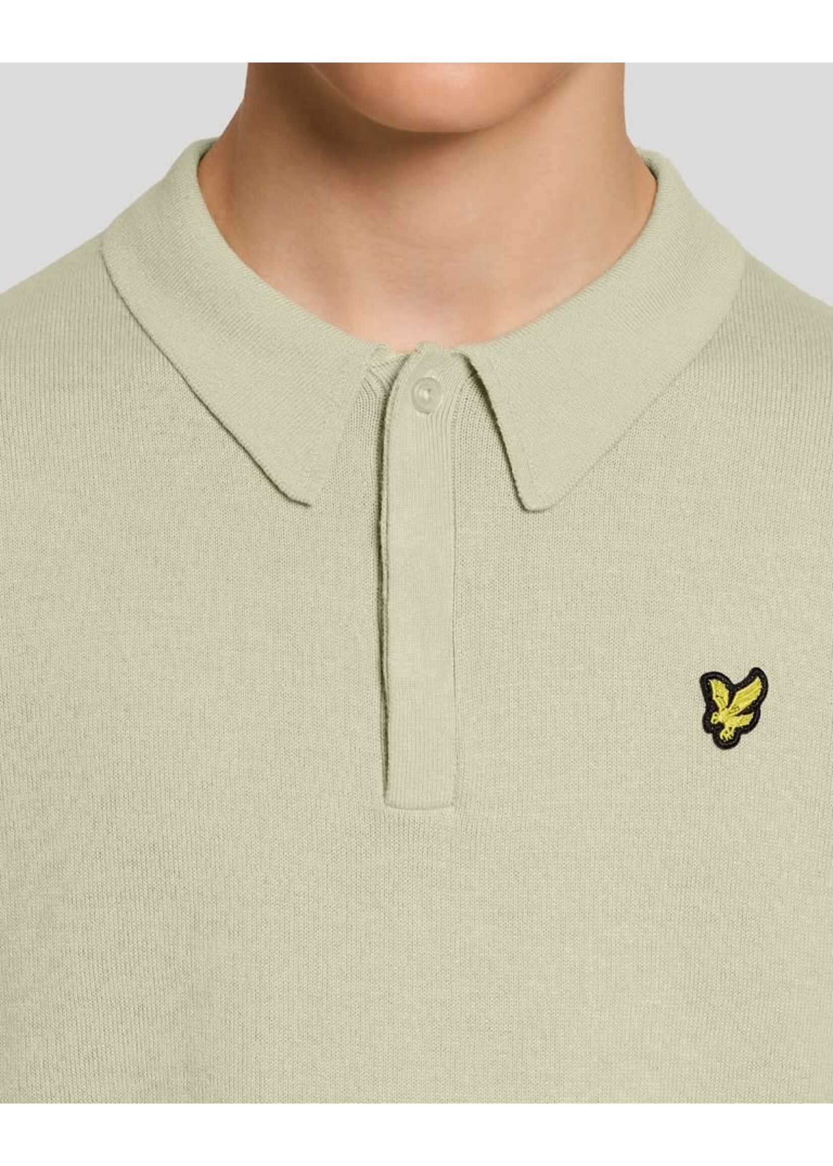 Lyle&Scott Lyle&Scott SS Knitted Polo Shirt Wheat - KNB2401V