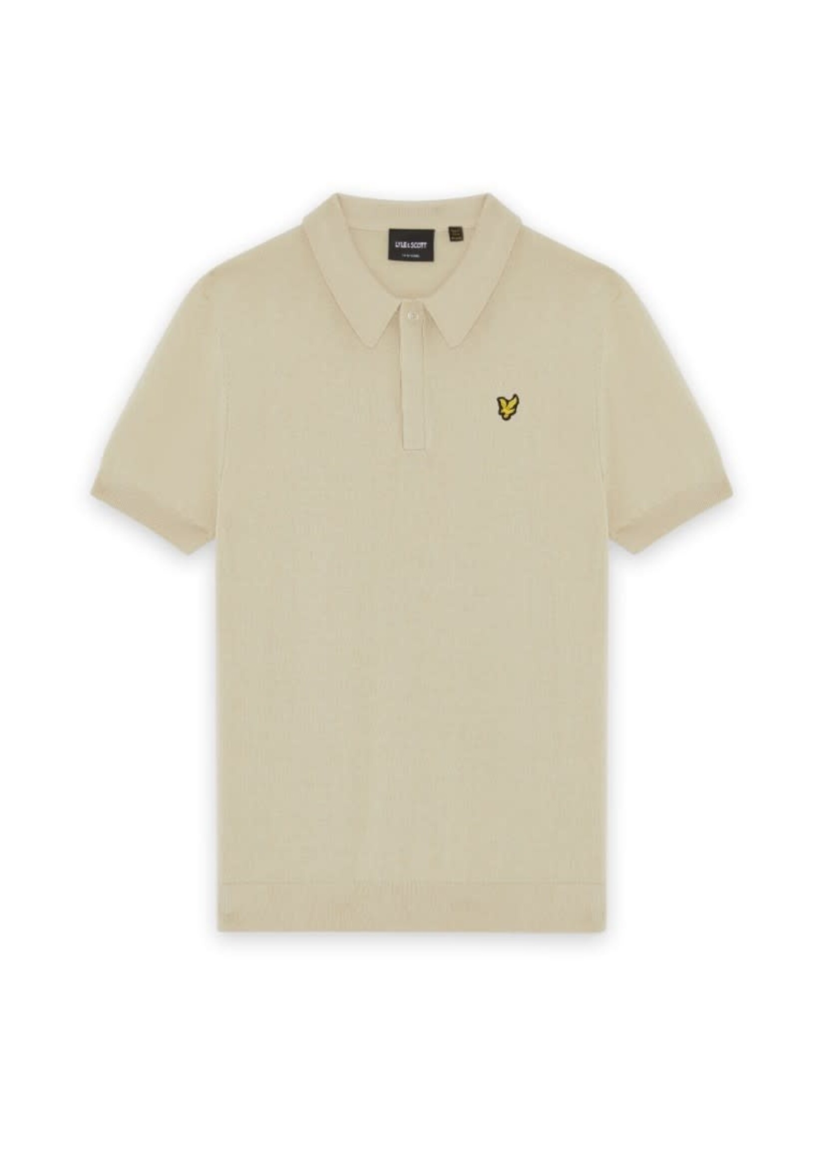Lyle&Scott Lyle&Scott SS Knitted Polo Shirt Wheat - KNB2401V