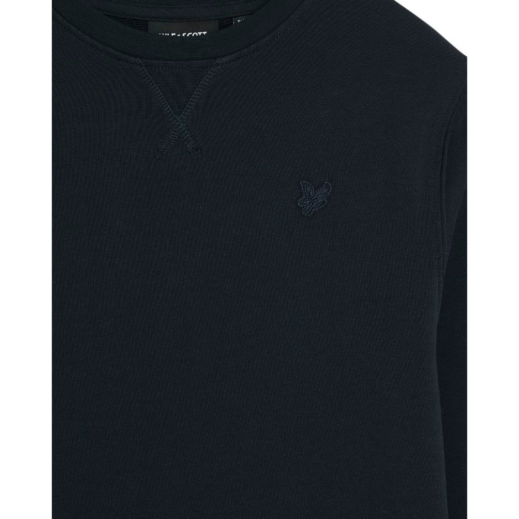 Lyle&Scott Lyle&Scott Tonal Crew Neck Sweatshirt Dark Navy - MLB2215V