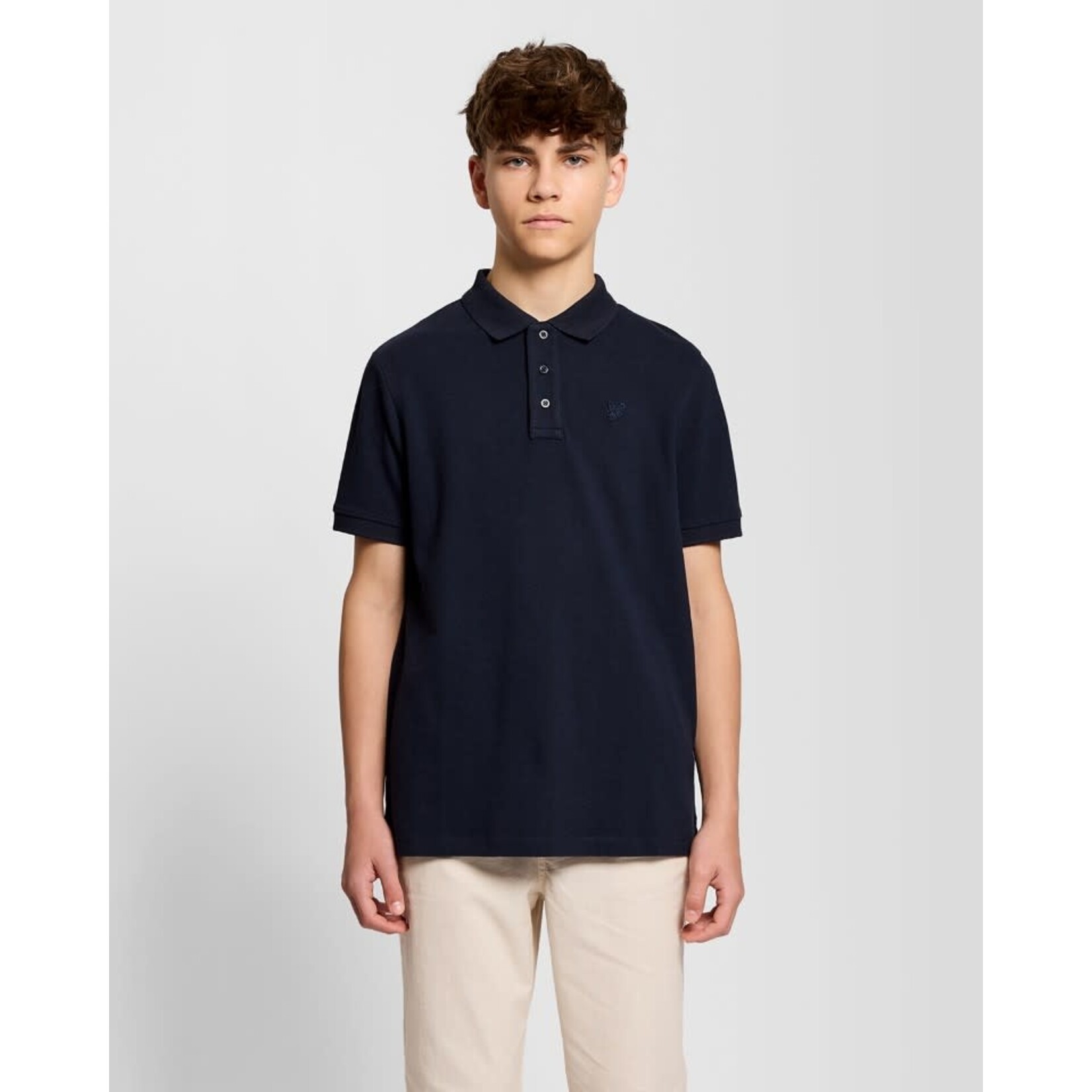 Lyle&Scott Lyle&Scott Linen Blend Polo Shirt Dark Navy - SPB2204V