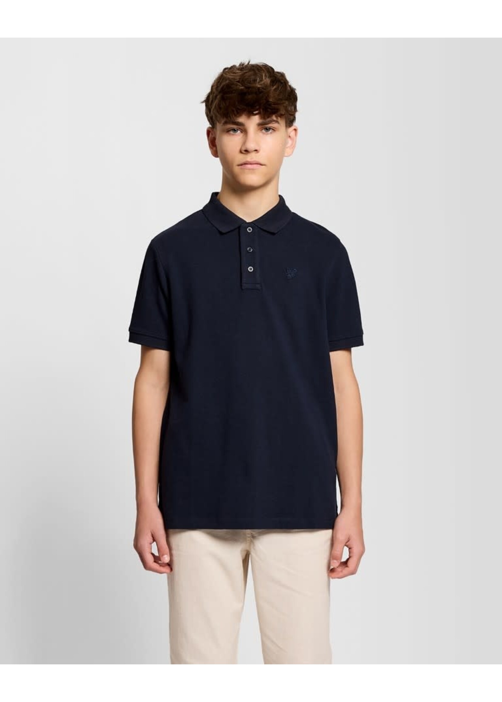 Lyle&Scott Lyle&Scott Linen Blend Polo Shirt Dark Navy - SPB2204V