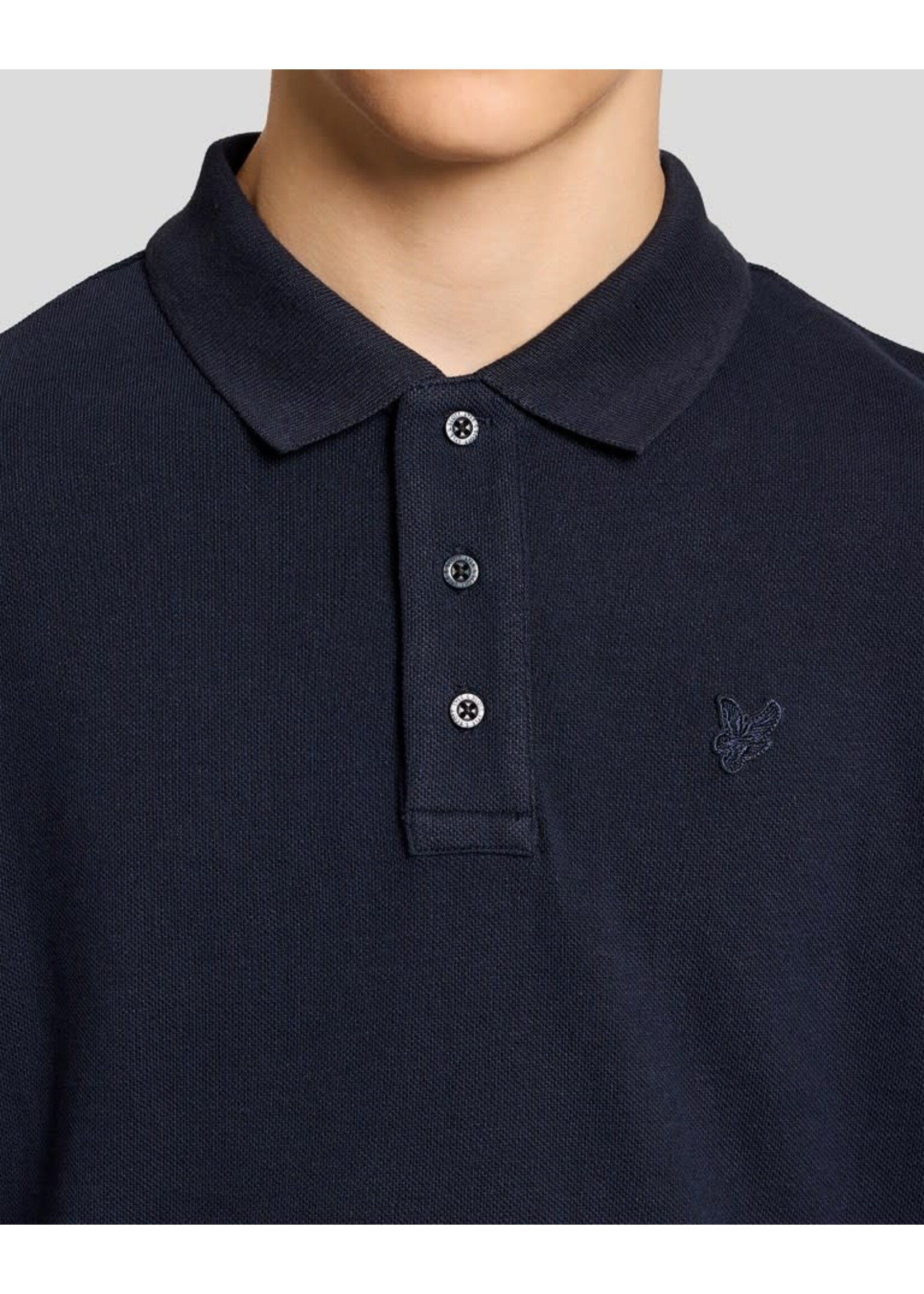 Lyle&Scott Lyle&Scott Linen Blend Polo Shirt Dark Navy - SPB2204V