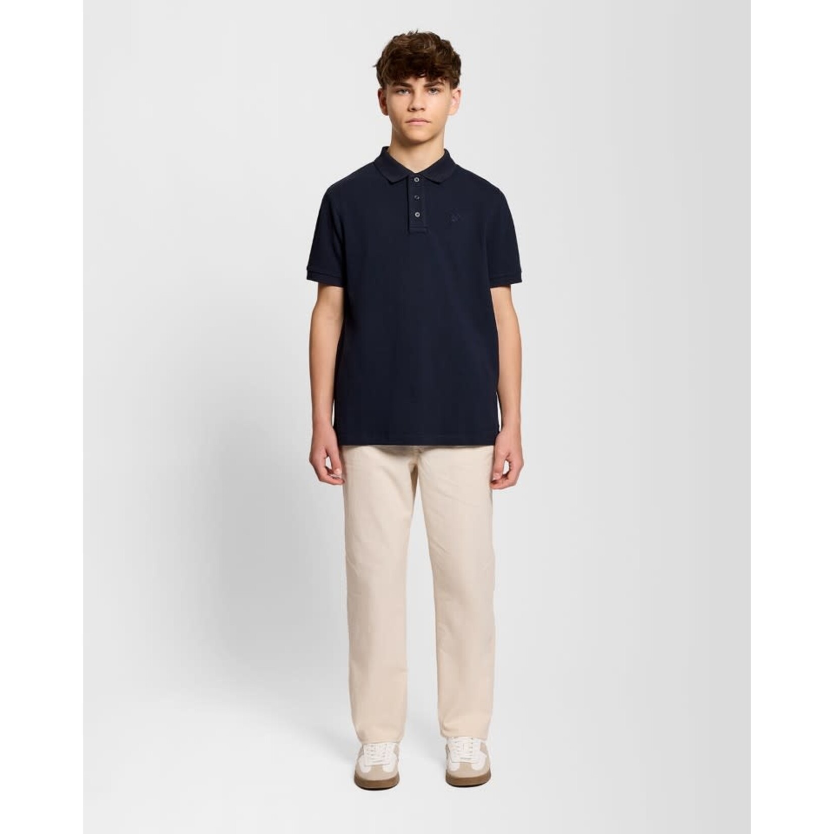 Lyle&Scott Lyle&Scott Linen Blend Polo Shirt Dark Navy - SPB2204V