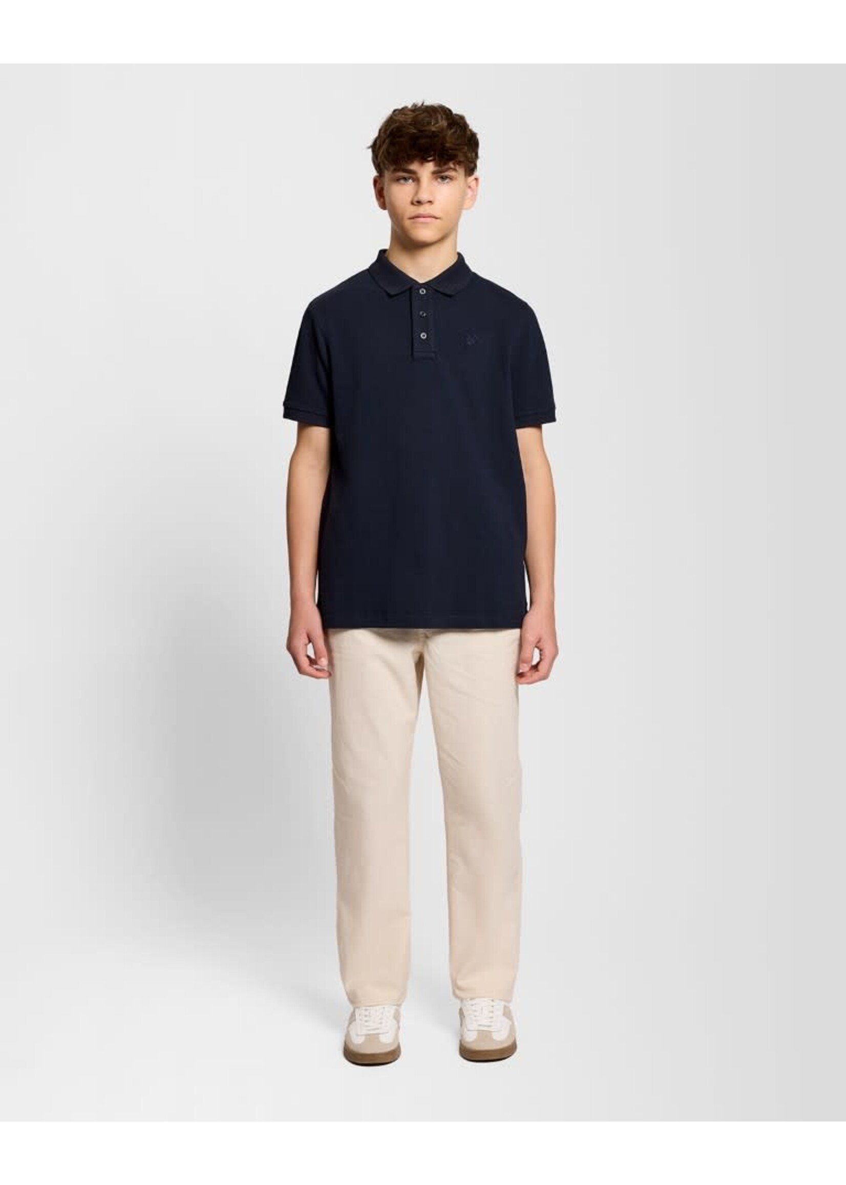 Lyle&Scott Lyle&Scott Linen Blend Polo Shirt Dark Navy - SPB2204V