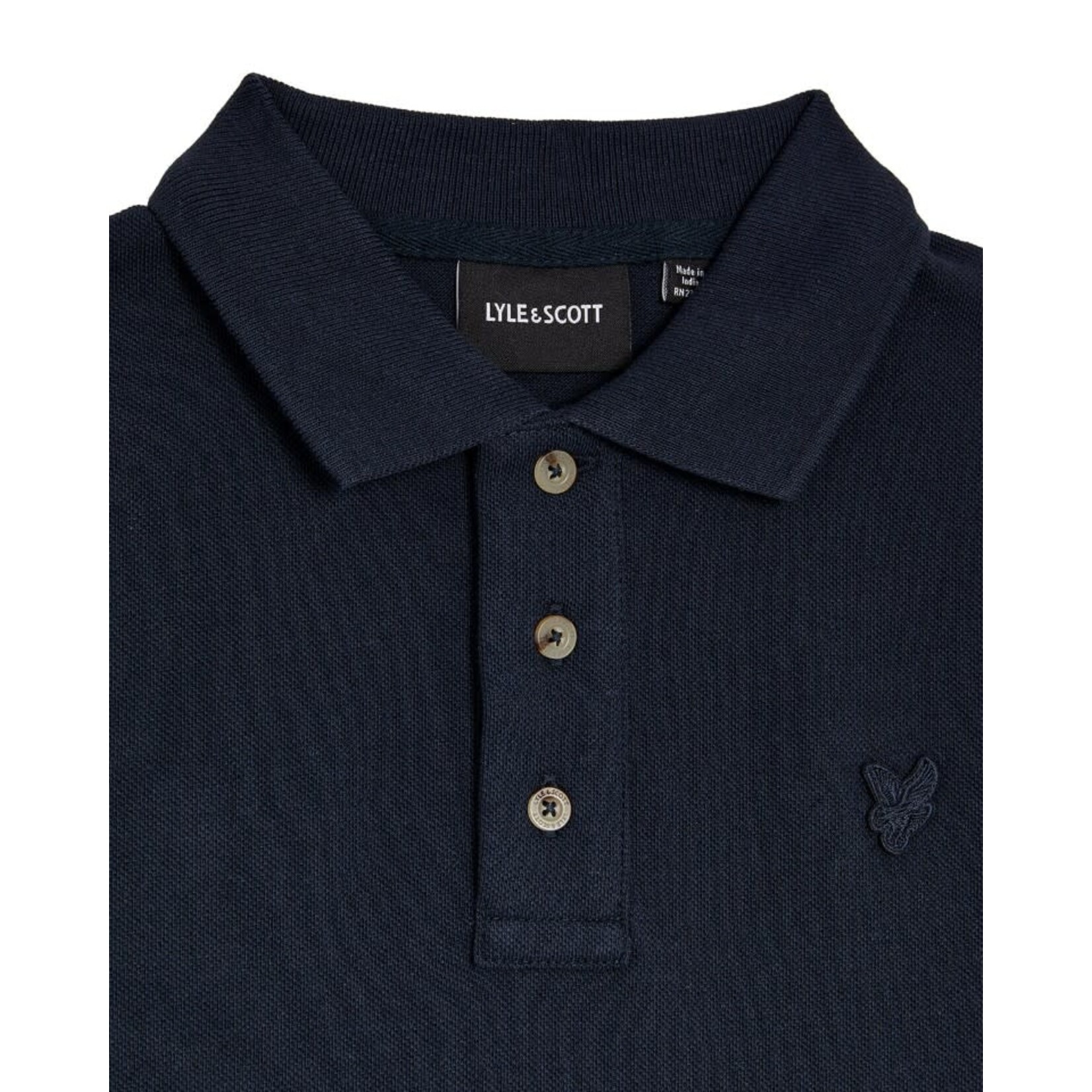 Lyle&Scott Lyle&Scott Linen Blend Polo Shirt Dark Navy - SPB2204V