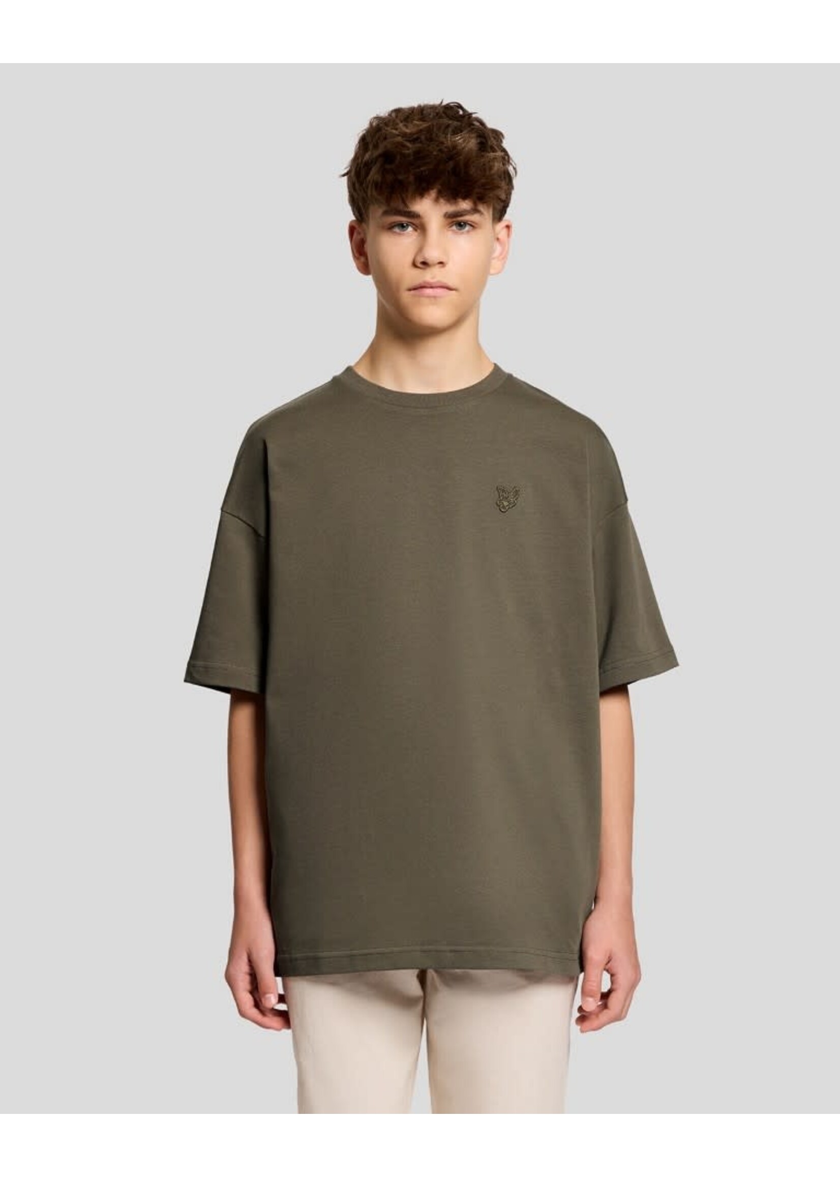 Lyle&Scott Lyle&Scott Heavy Weight Relaxed T-shirt Khaki Ash - TSB2305V