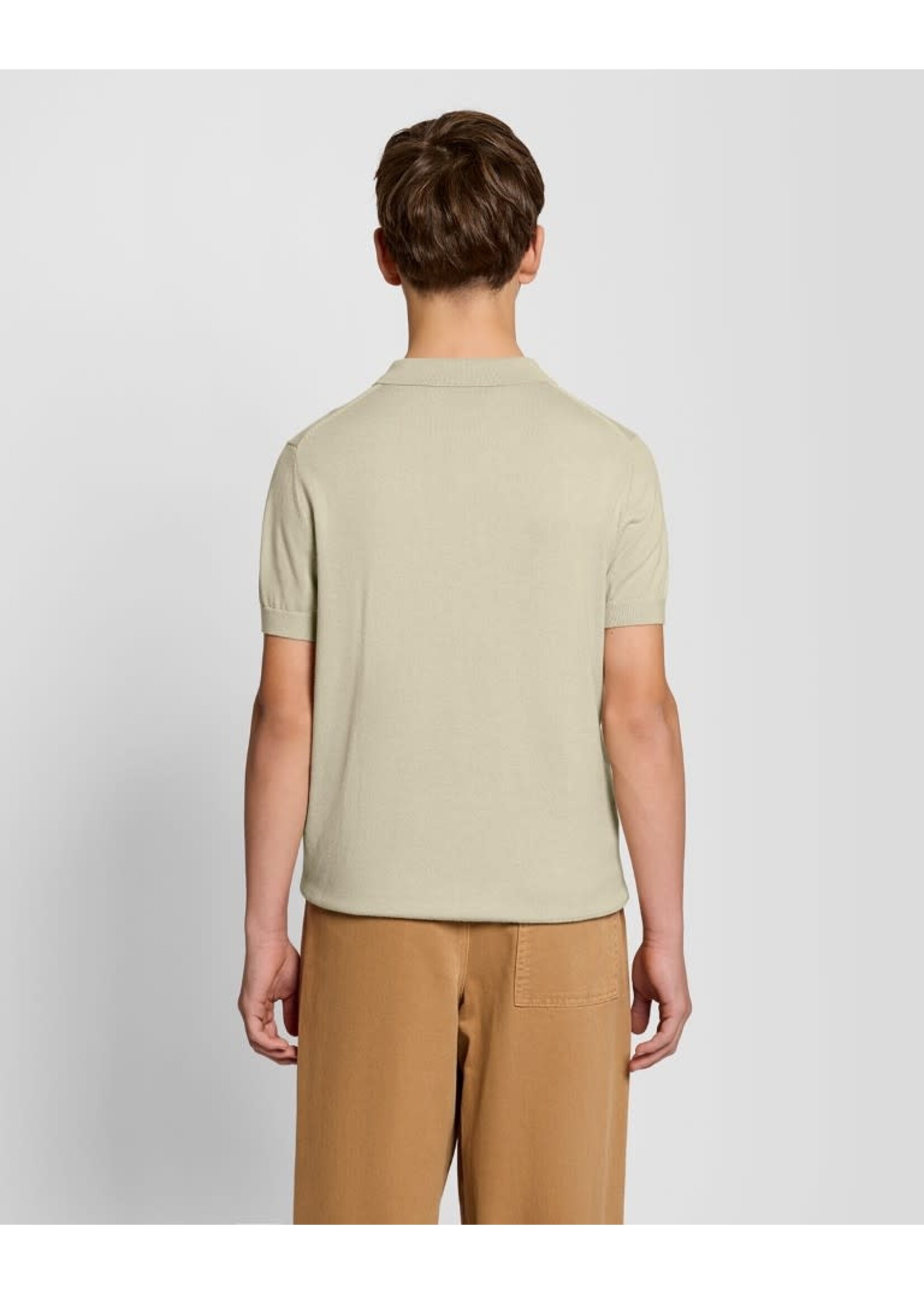 Lyle&Scott Lyle&Scott SS Knitted Polo Shirt Wheat - KNB2401V