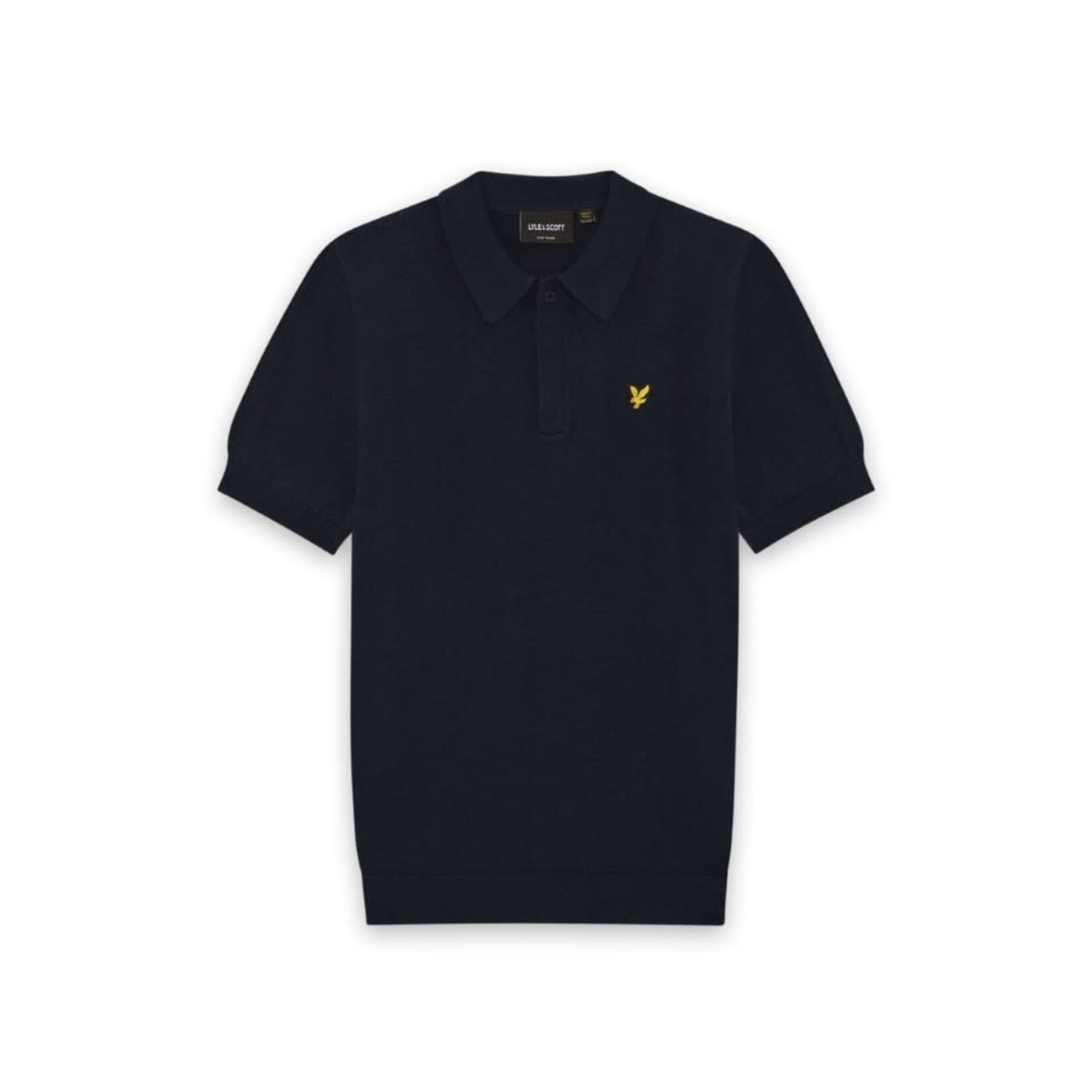 Lyle&Scott Lyle&Scott SS Knitted Polo Shirt Dark Navy - KNB2401V