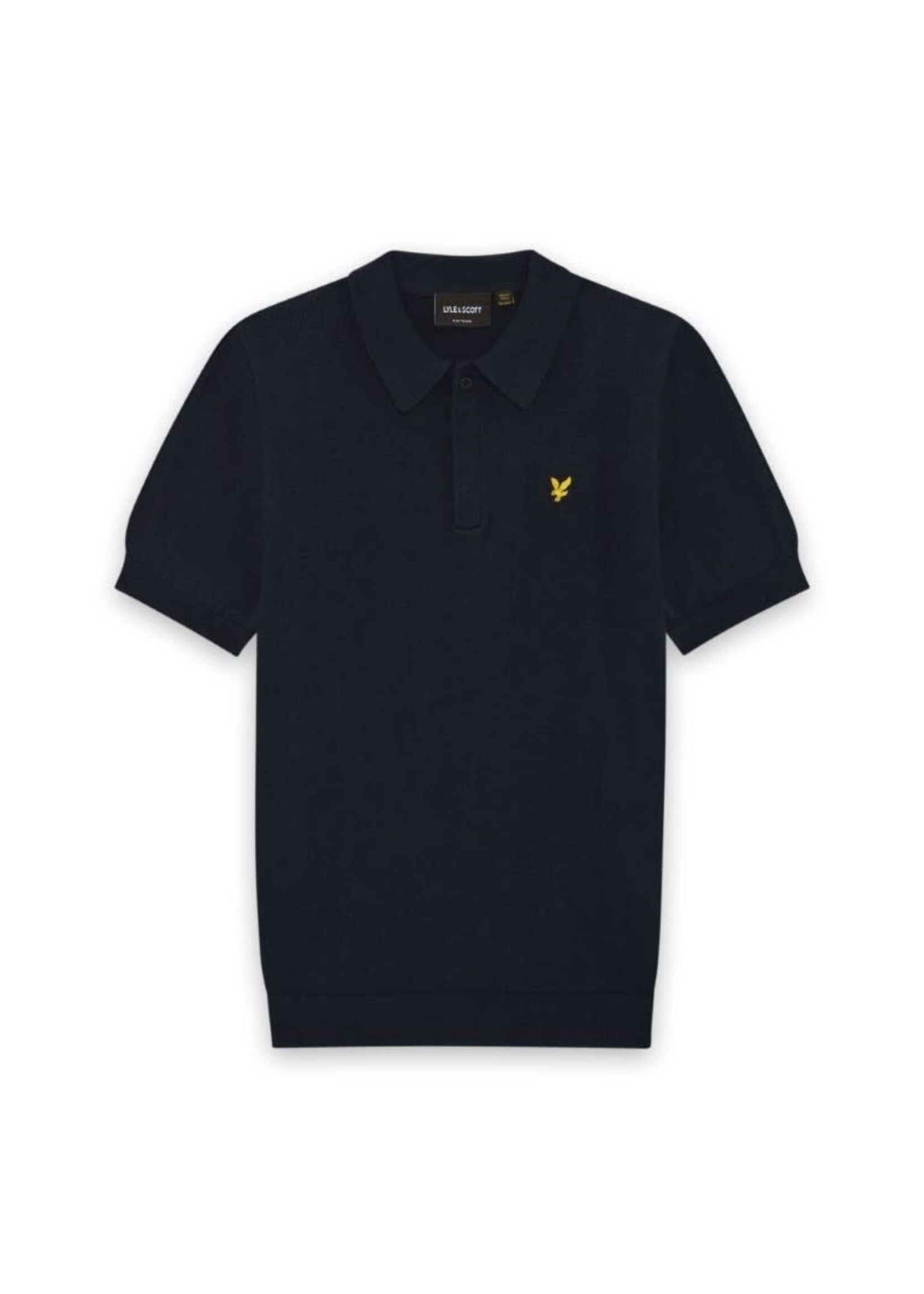 Lyle&Scott Lyle&Scott SS Knitted Polo Shirt Dark Navy - KNB2401V