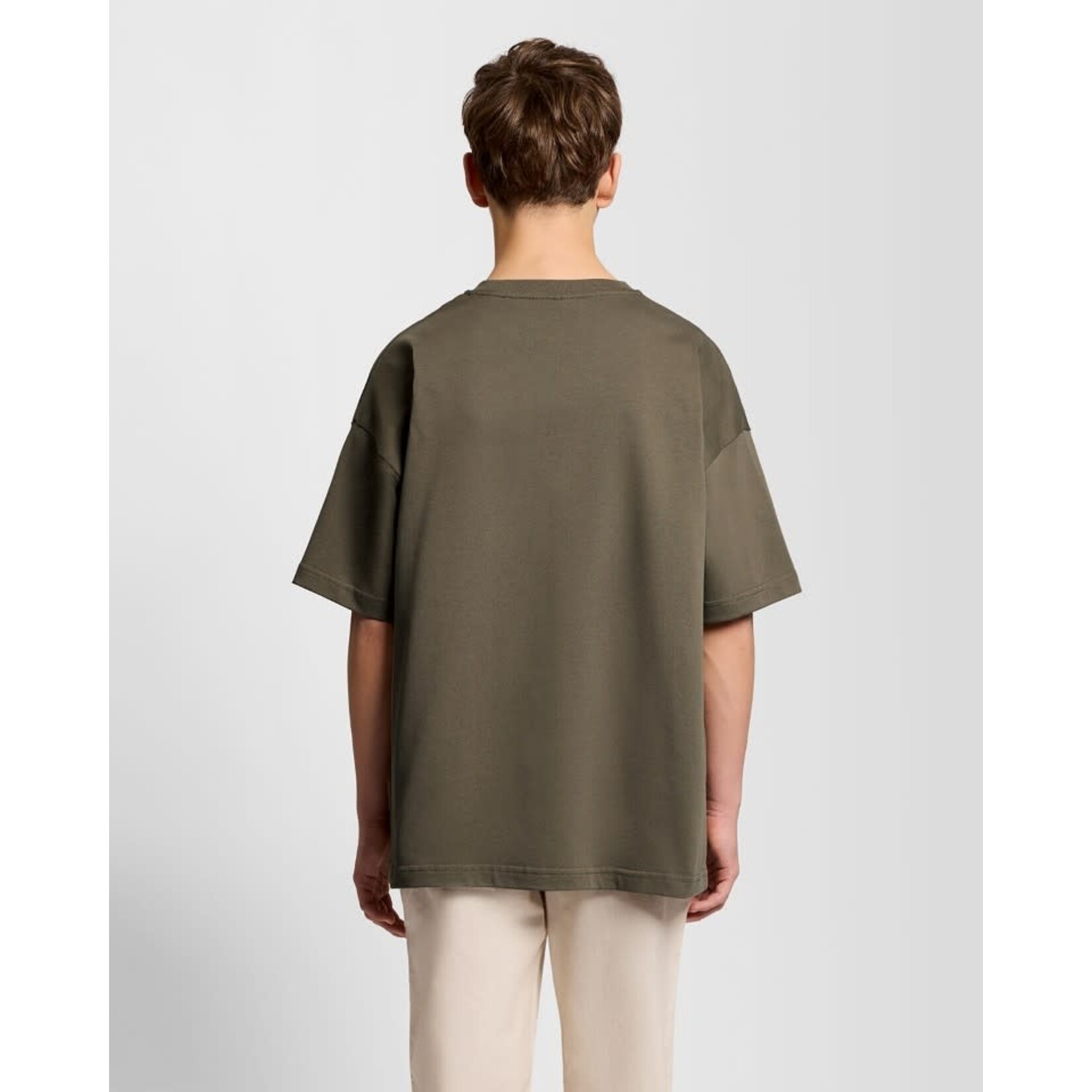 Lyle&Scott Lyle&Scott Heavy Weight Relaxed T-shirt Khaki Ash - TSB2305V