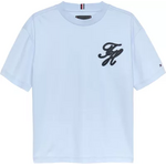 Tommy Hilfiger Tommy Hilfiger TH SCRIPT INTERLOCK T-SHIRT SS KB0KB10324C3Q SWEET BLUE