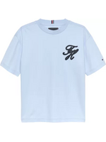 Tommy Hilfiger Tommy Hilfiger TH SCRIPT INTERLOCK T-SHIRT SS KB0KB10324C3Q SWEET BLUE