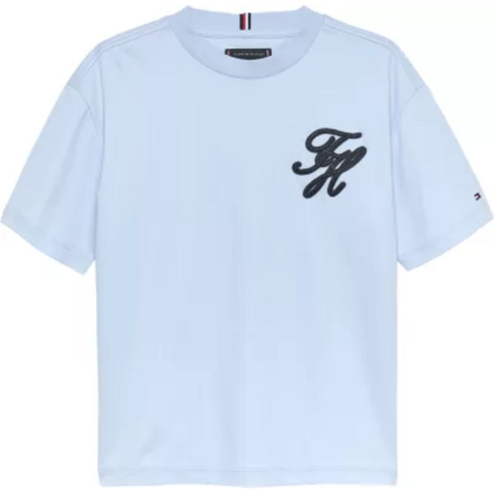 Tommy Hilfiger Tommy Hilfiger TH SCRIPT INTERLOCK T-SHIRT SS KB0KB10324C3Q SWEET BLUE