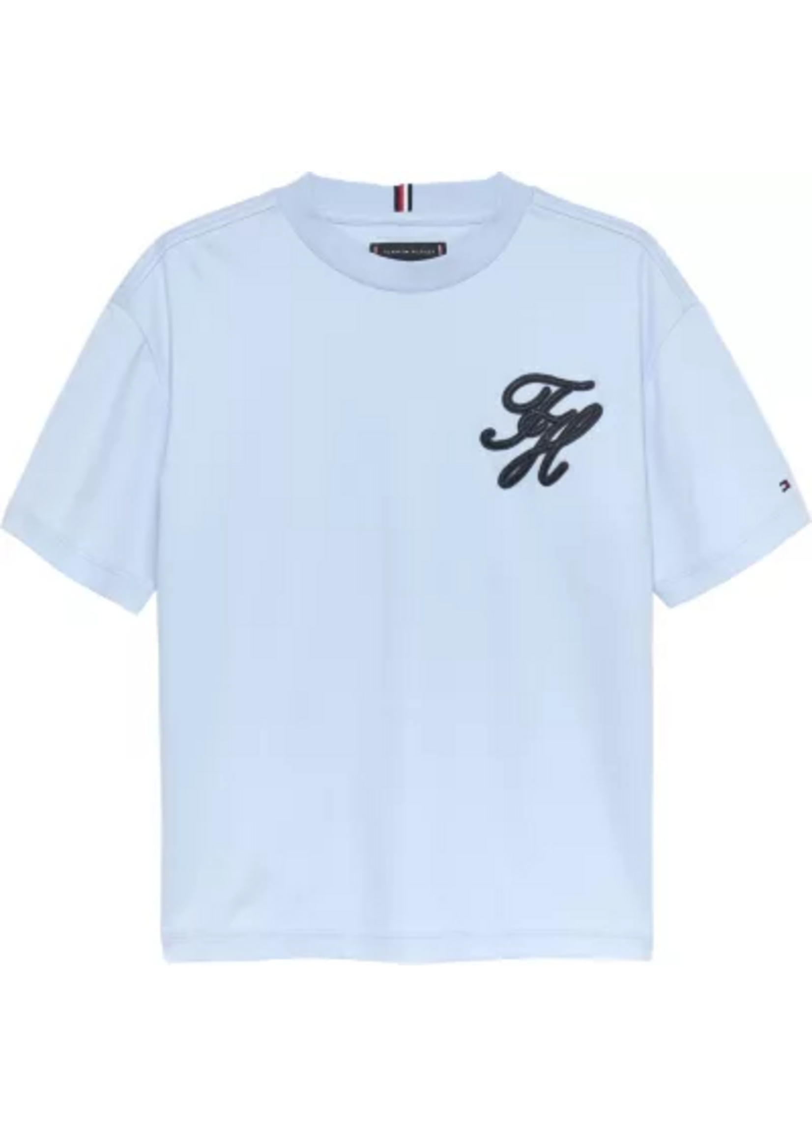 Tommy Hilfiger Tommy Hilfiger TH SCRIPT INTERLOCK T-SHIRT SS KB0KB10324C3Q SWEET BLUE