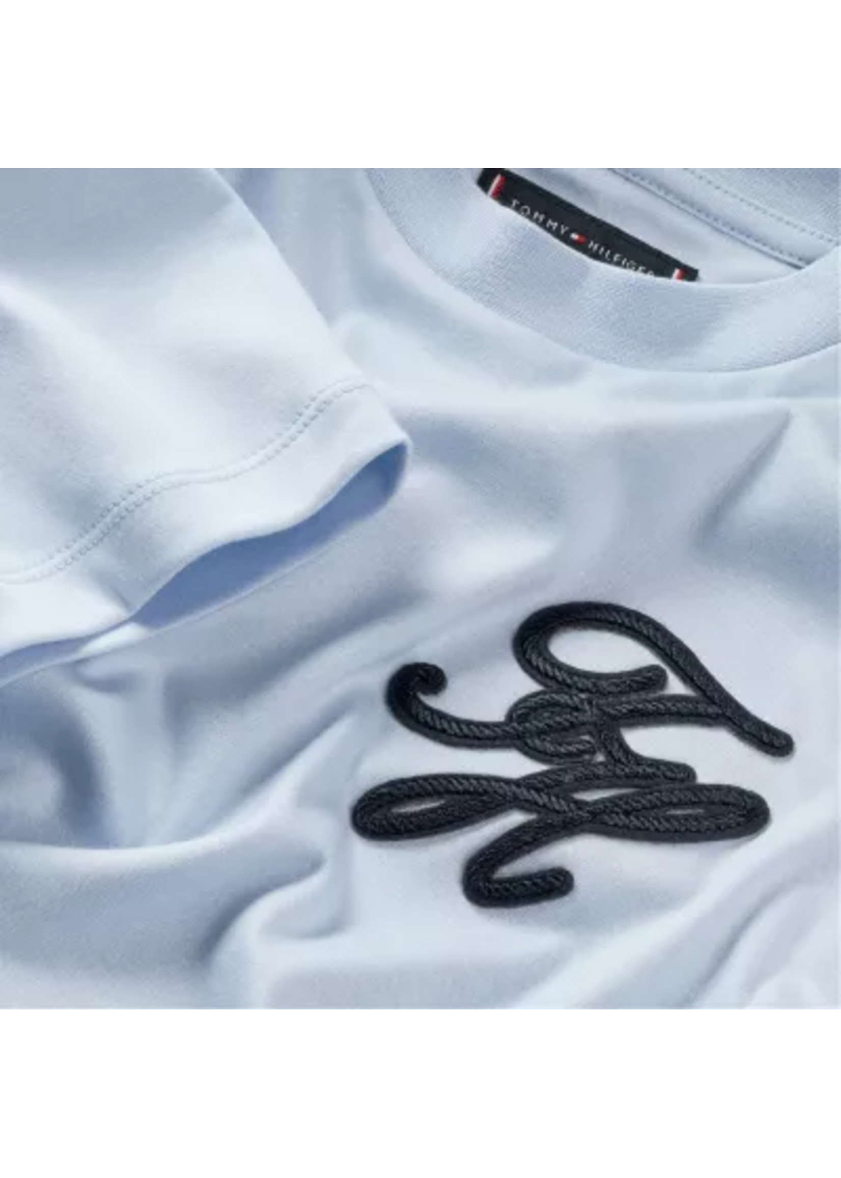 Tommy Hilfiger Tommy Hilfiger TH SCRIPT INTERLOCK T-SHIRT SS KB0KB10324C3Q SWEET BLUE