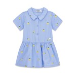 Guess Guess POPLIN SS DRESS LEMON PIE AND BLUE S - K6GK04_WEH20