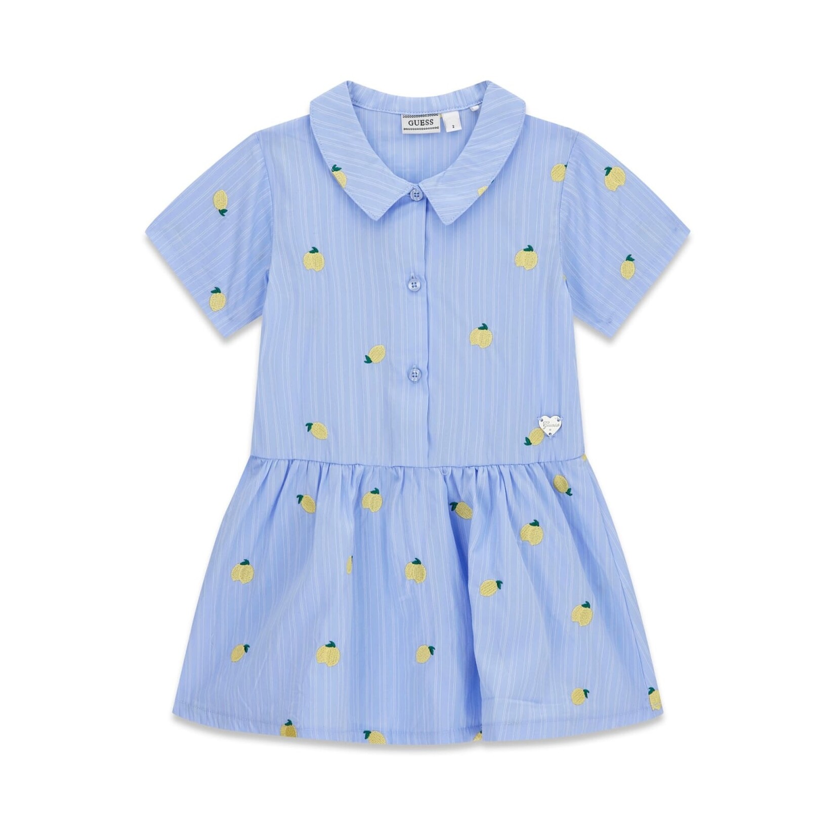 Guess Guess POPLIN SS DRESS LEMON PIE AND BLUE S - K6GK04_WEH20
