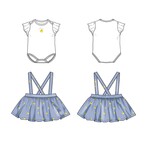 Guess Guess SET SS BODY+POPLIN SKIRTALL Pure White - S6GG06_K6YW0