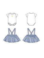 Guess Guess SET SS BODY+POPLIN SKIRTALL Pure White - S6GG06_K6YW0