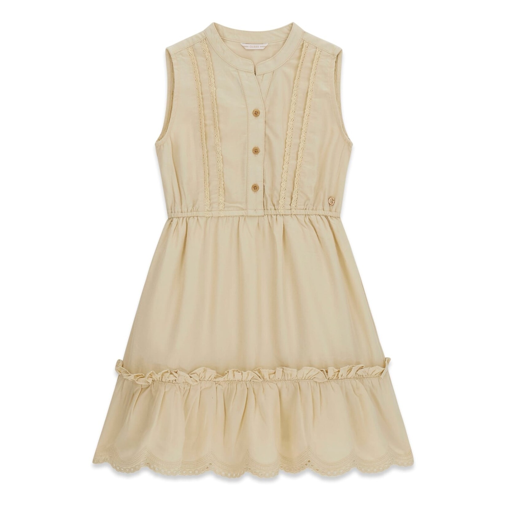 Guess Guess VISCOSE BLEND SL DRESS PEARL OYSTER - J6GK14_WN220